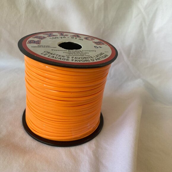 Rexlace Crafters Favorite Lacing Roll Orange 100 Yards - Picture 1 of 4